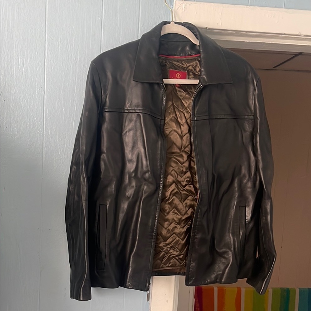 Men's Black Leather Jacket